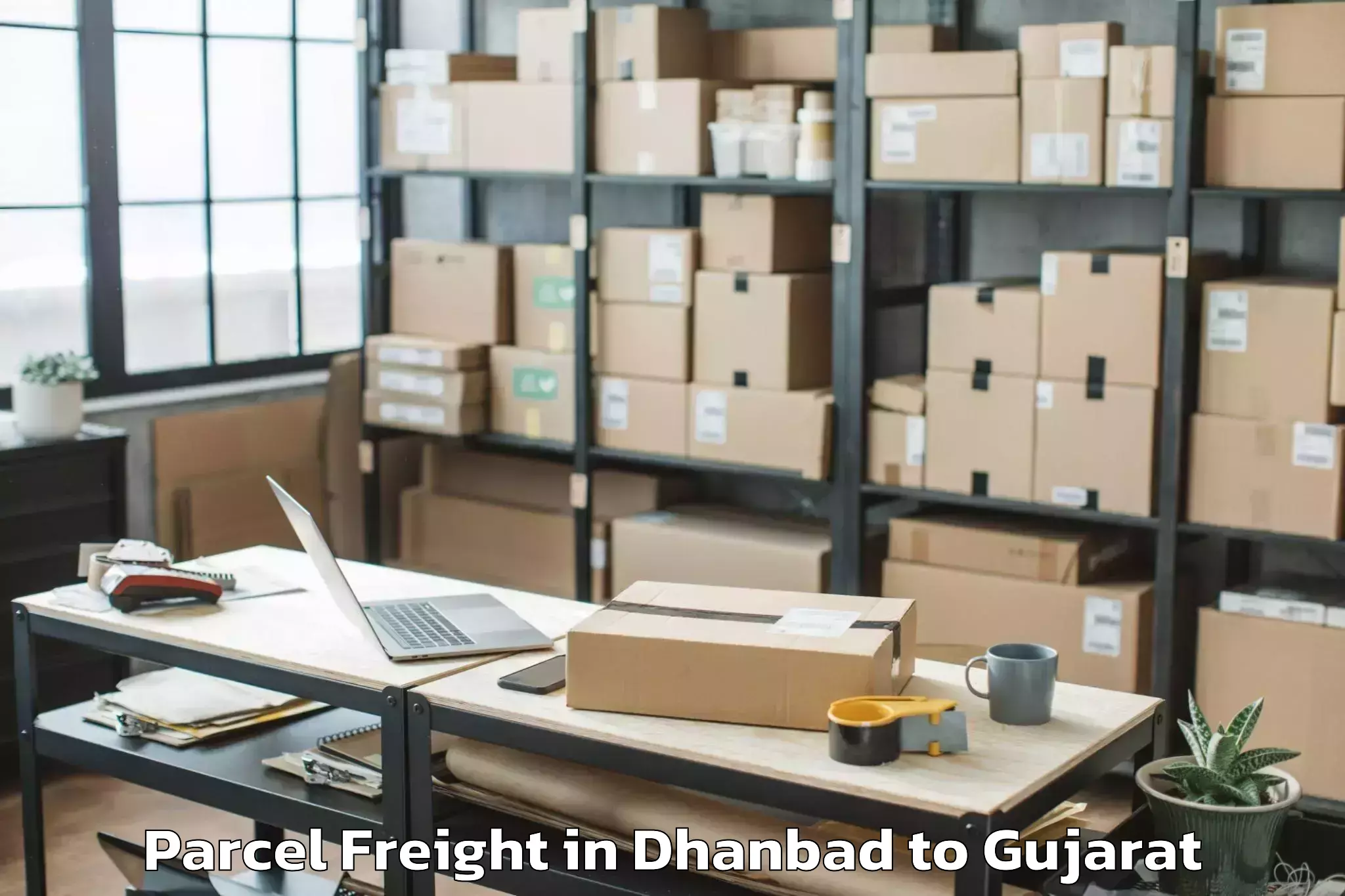 Reliable Dhanbad to Baria Parcel Freight